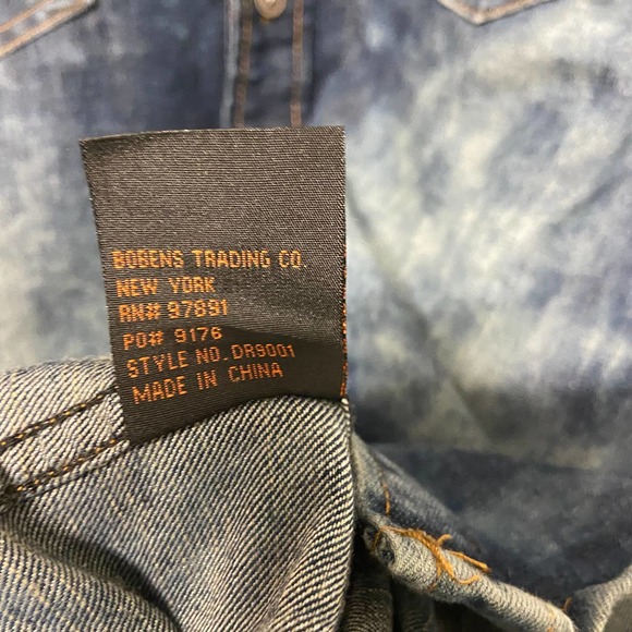 Denim & Rivets Shirt Jacket XL Distressed Button Up - Picture 8 of 10